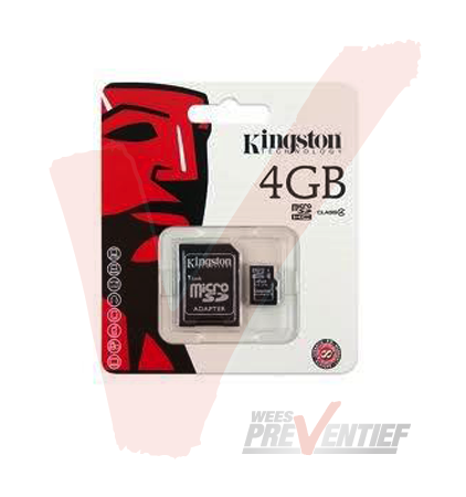 Kingston Micro SDHC Geheugenkaart 4GB Inclusief Adapter